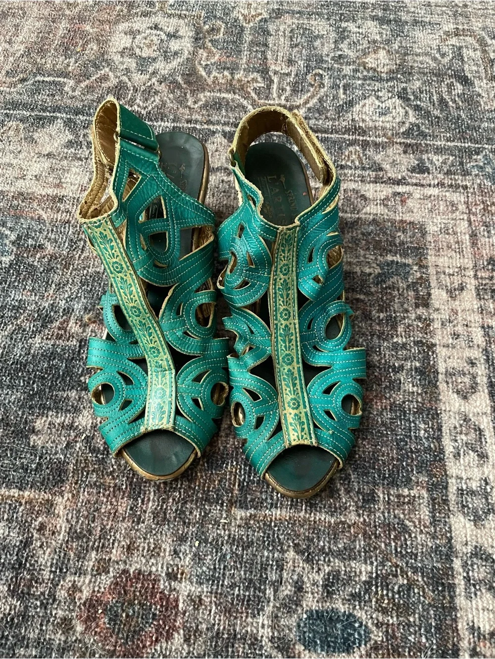 Lartiste teal leather